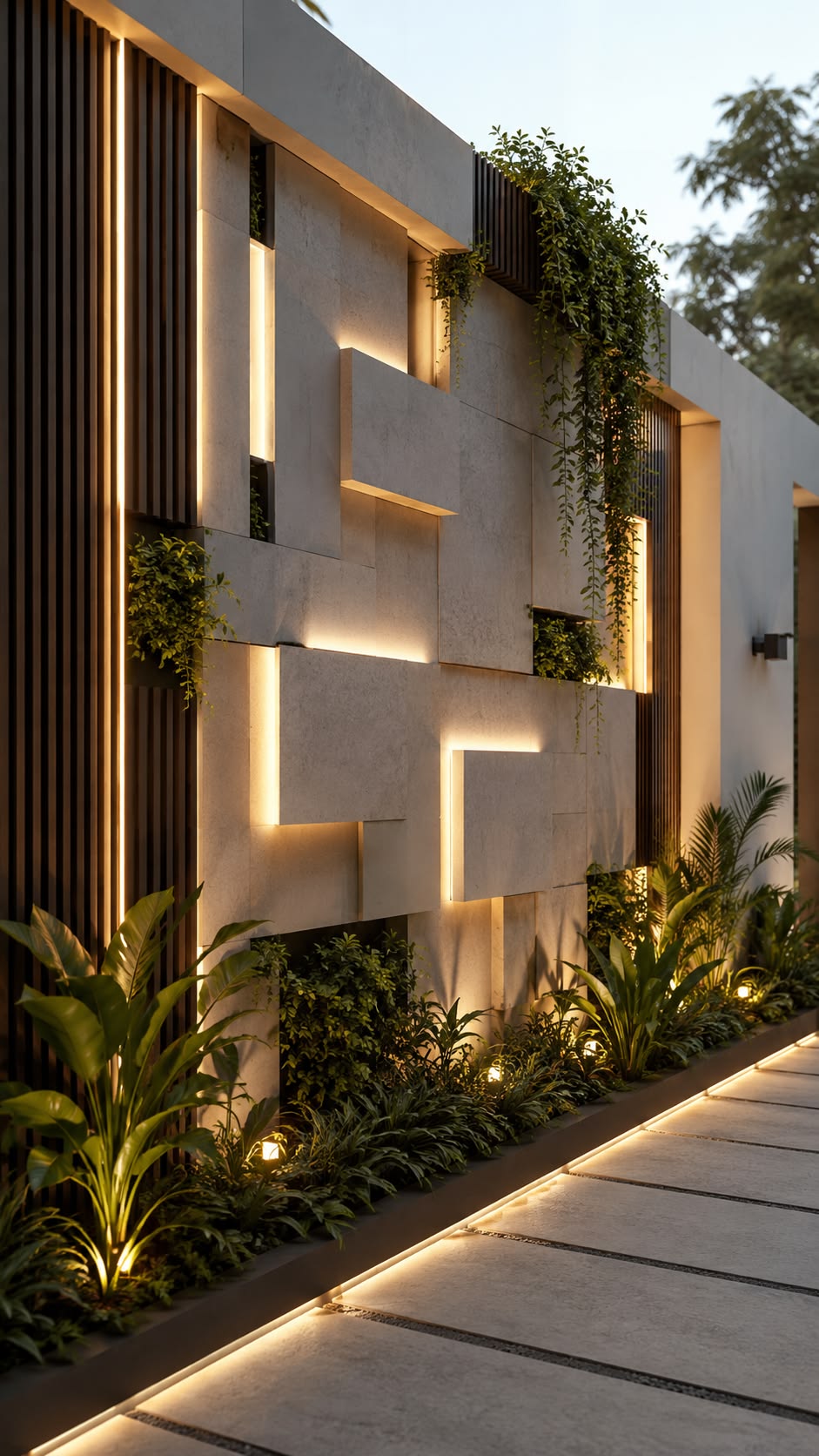 Contemporary Terrace Garden featuring WPC Outdoor Decking & Pergola #2